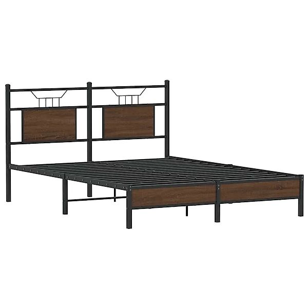 vidaXL Bettgestell ohne Matratze Braun Eiche 150x200 cm Holzwerkstoff 41070 günstig online kaufen