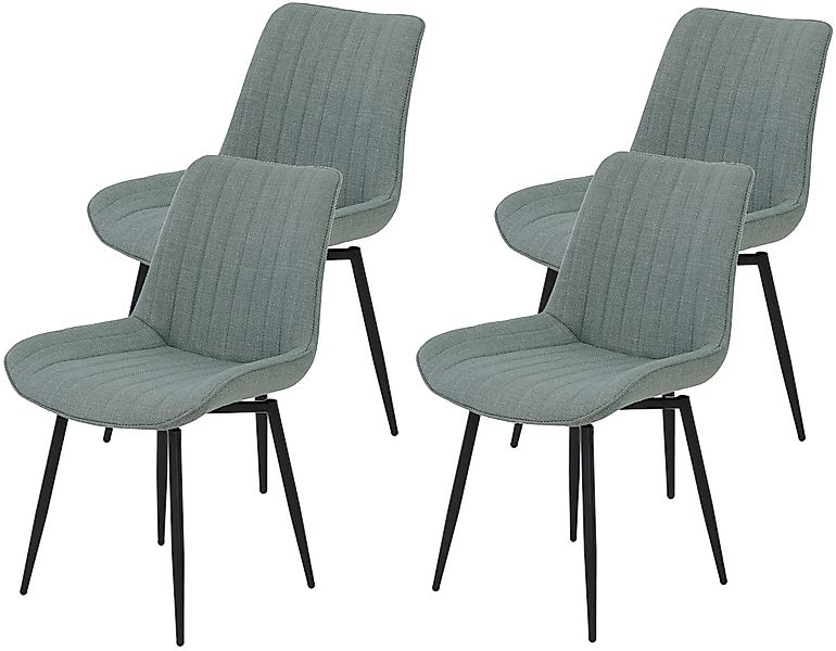 HELA Drehstuhl "Vierfußstuhl BERGEN", (Set), 4 St., Webstoff, Esszimmerstuh günstig online kaufen