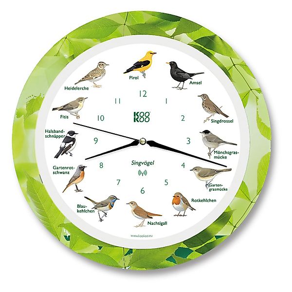 KOOKOO Funkwanduhr Singvögel (Funkquarzwerk) günstig online kaufen