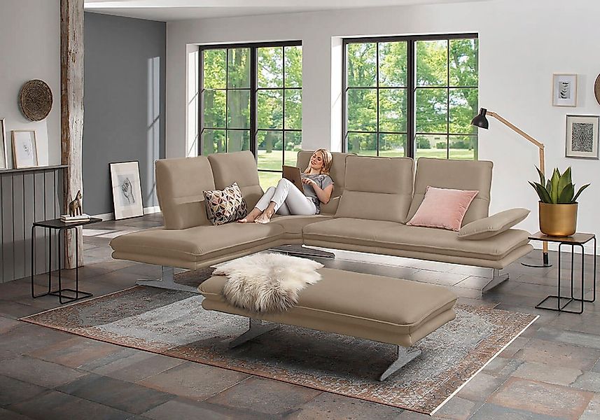 W.SCHILLIG Ecksofa "broadway, Designsofa, mit tollem Sitzkomfort, L-Form" S günstig online kaufen