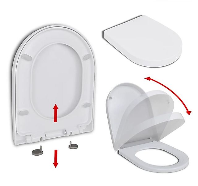 DOTMALL Dusch-WC-Sitz Toilettensitz mit Absenkautomatik und Quick-Release W günstig online kaufen