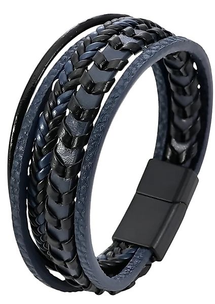 S&T Design Lederarmband Herren Armband Schwarz günstig online kaufen