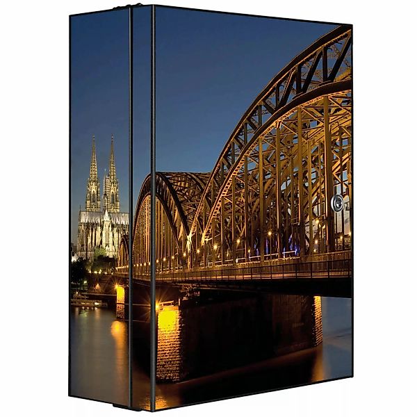 Banjado XXL Medizinschrank Abschliessbar 35x46x15cm Arzneischrank Anthrazit günstig online kaufen