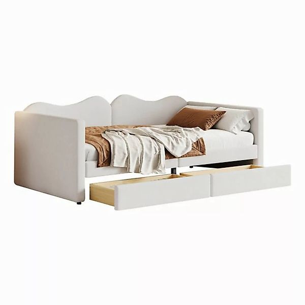 MODFU Schlafsofa Polsterbett, Kinderbett Jugendbett Gästebett 90X200cm, mit günstig online kaufen