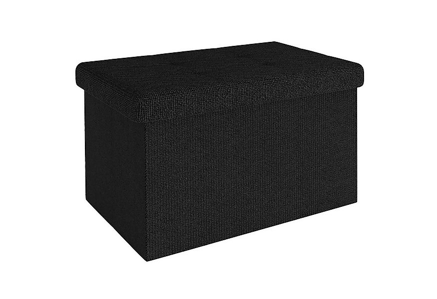 Intirilife Sitzhocker (Sitzwürfel mit Stauraum 49x30x30 cm in PIANO SCHWARZ günstig online kaufen