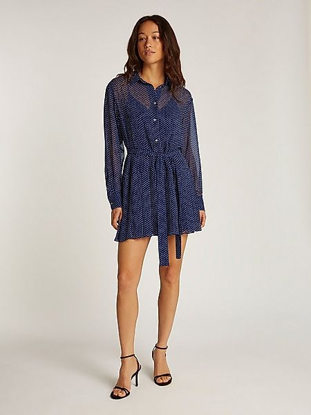 Tommy Jeans Hemdblusenkleid TJW STAR MINI SHIRT DRESS EXT im transparenten günstig online kaufen