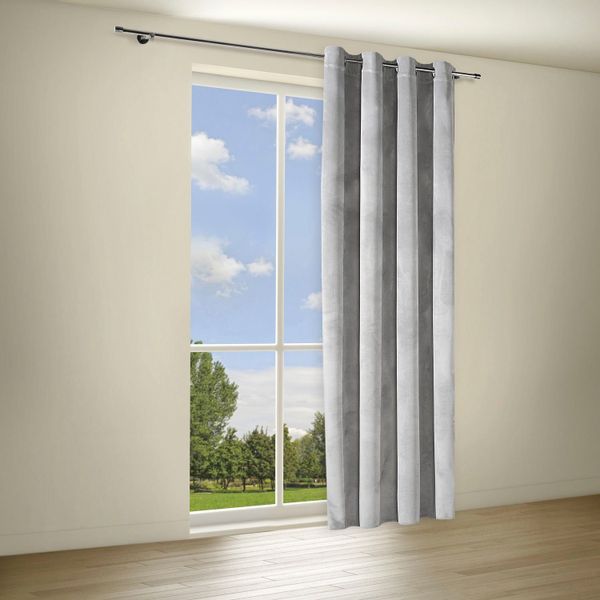 Gerster Gardine "Fenja" Ösen 1 Stk. tlg. Ösenschal aus Samtstoff günstig online kaufen