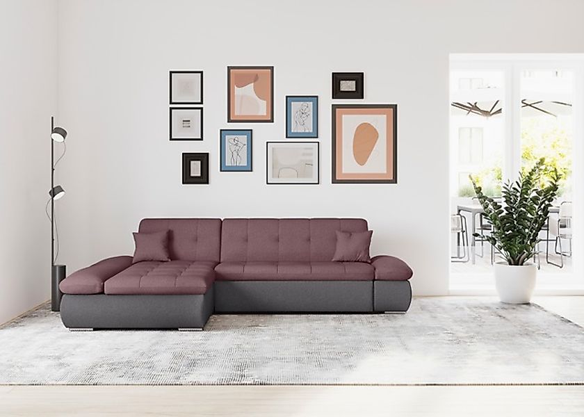 DOMO collection Ecksofa »Moric, L-Form, XXL-Sofa - Breite 300cm«, wahlweise günstig online kaufen