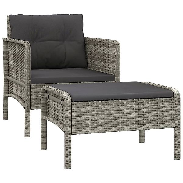 vidaXL Gartenlounge-Set 2-tlg. Garten-Lounge-Set mit Kissen günstig online kaufen