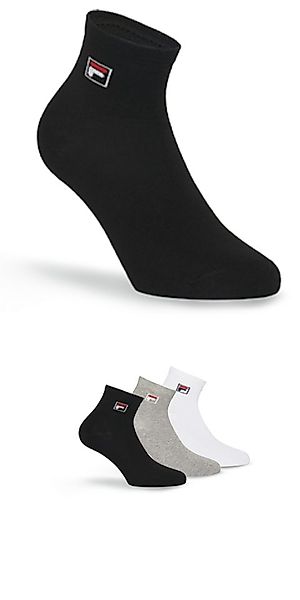 Fila Kurzsocken UNISEX QUARTER PLAIN SOCKS (3-Paar) mit eingestrickem Logo günstig online kaufen
