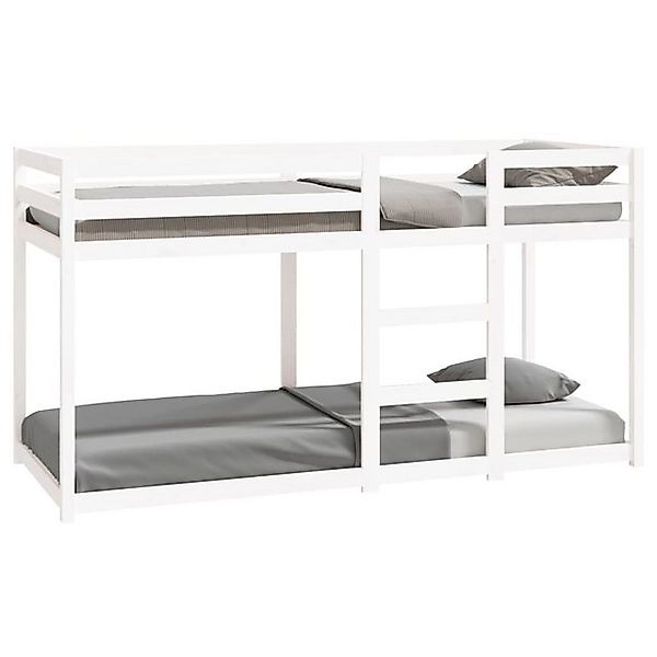 furnicato Bett Etagenbett Weiß 80x200 cm Massivholz Kiefer (1-tlg) günstig online kaufen
