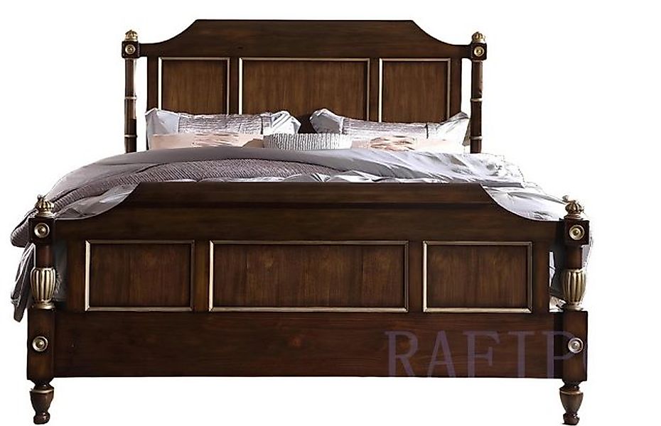 JVmoebel Bett Klassisch Holz Hotel Betten Doppel Schlaf Zimmer Braun, Made günstig online kaufen