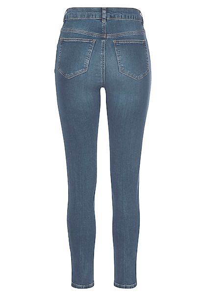 LASCANA High-waist-Jeans mit sichtbarer Knopfleiste und Stretch-Anteil günstig online kaufen