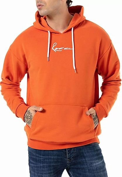 RedBridge Kapuzensweatshirt Herren Kapuzenpullover Orange L Bestickung günstig online kaufen