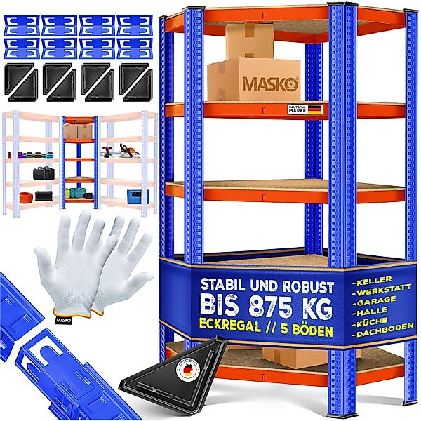 MASKO Schwerlastregal, Eckregal Lagerregal Schwerlastregal, Kellerregal, günstig online kaufen