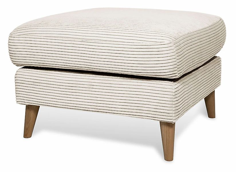 Home affaire Polsterhocker MARSEILLE, Massivholzbeine Eiche, günstig online kaufen