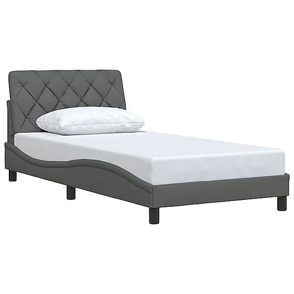 vidaXL Bett Bettgestell ohne Matratze Dunkelgrau 100x200 cm Stoff günstig online kaufen