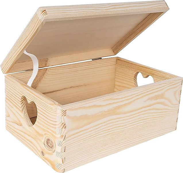 Creative Deco Aufbewahrungsbox Holzkiste mit Deckel Erinnerungsbox Holzbox, günstig online kaufen