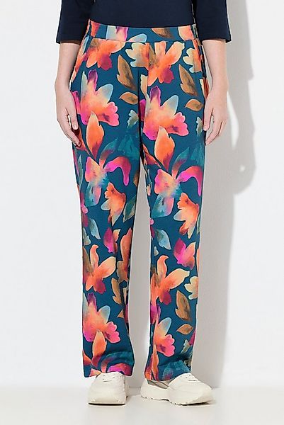 Ulla Popken Schlupfhose Sweathose Rose weites Bein Elastikbund günstig online kaufen