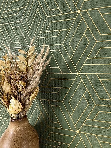 Newroom Vliestapete, Grün Mustertapete Modern Muster günstig online kaufen