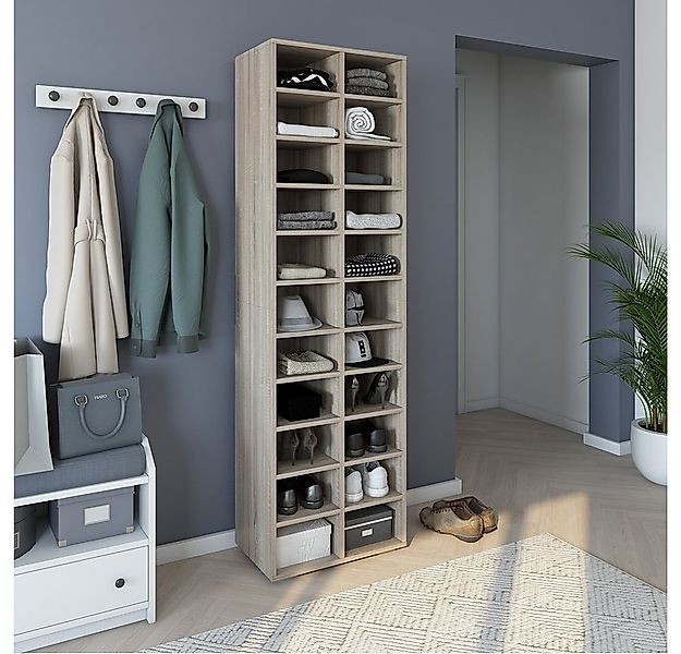 Vicco Schuhregal Paris, Sonoma, 52.4 x 183 cm 22 Fächer günstig online kaufen