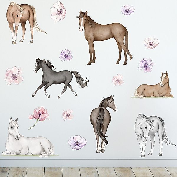 Sunnywall Wandtattoo Pferde Wandsticker Wandtattoo (3 günstig online kaufen