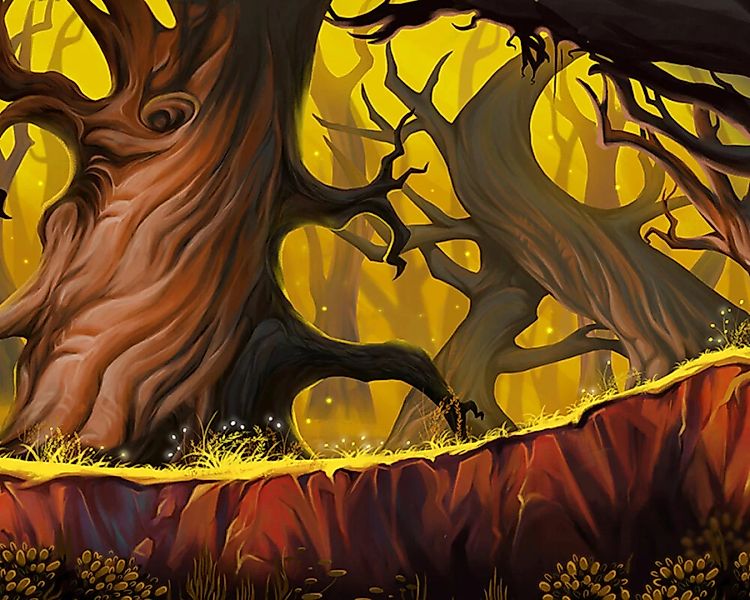 Fototapete "Fantasy Forest" 4,00x2,67 m / Glattvlies Perlmutt günstig online kaufen