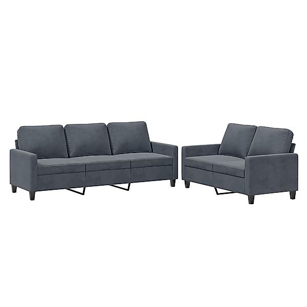 vidaXL Sofa 2-tlg. Sofagarnitur mit Kissen günstig online kaufen