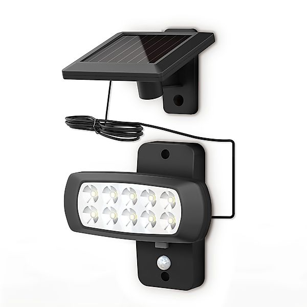 B.K.Licht Gartenstrahler LED Außen-Wandstrahler 15x14cm Solar-Panel günstig online kaufen