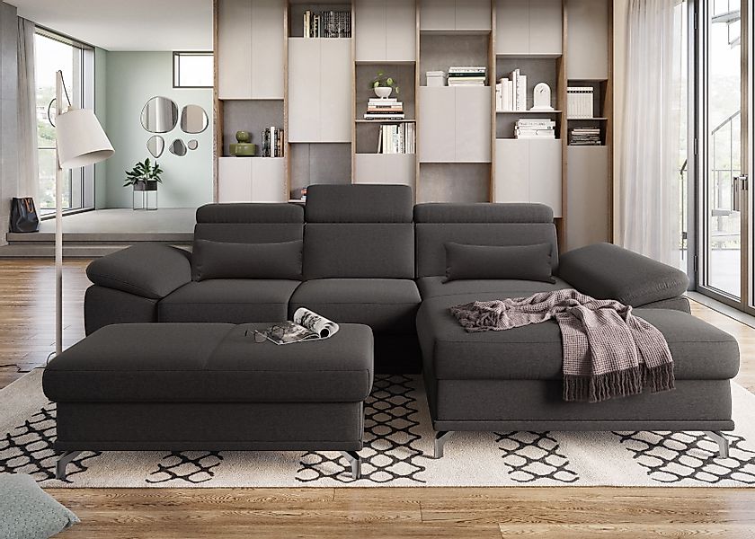 sit&more Ecksofa Cabrio L-Form, mit Sitztiefenverstellung, günstig online kaufen