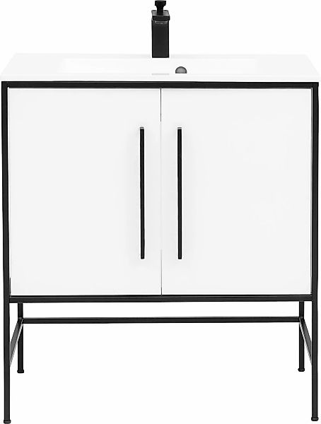 Schildmeyer Waschtisch "Moris" mit Mineralgussbecken, Breite 77 cm günstig online kaufen