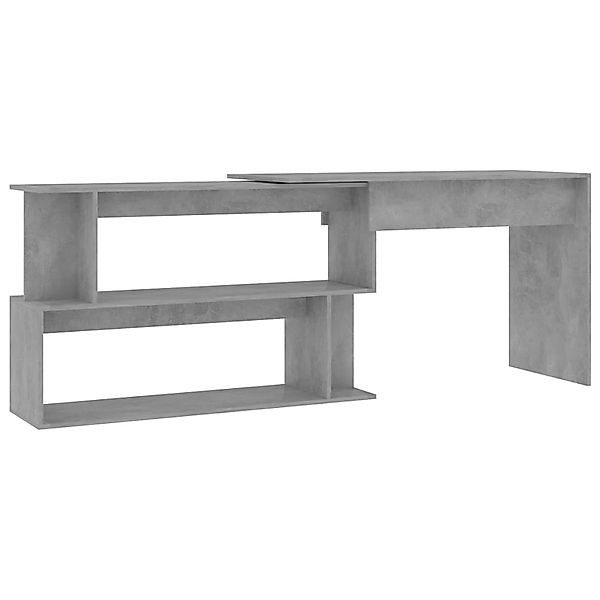 vidaXL Eckschreibtisch Betongrau 200x50x76 cm Holzwerkstoff 801102 günstig online kaufen