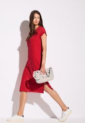 STREET ONE Midikleid mit Rippstruktur günstig online kaufen