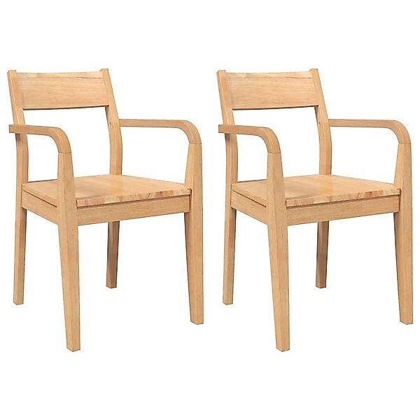 vidaXL Esszimmerstuhl Esszimmerstühle 2 Stk. Natur günstig online kaufen