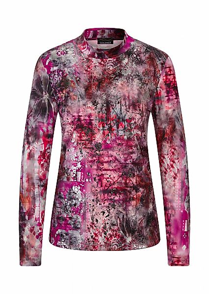 GOLDNER Kurzarmshirt "Langarm Jersey-Shirt mit Allover-Druck" günstig online kaufen