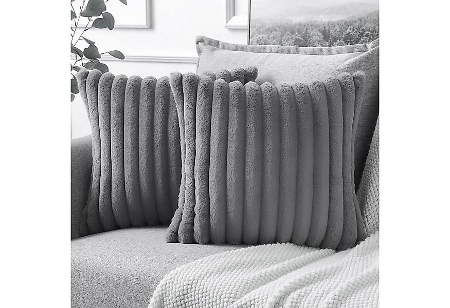 OKWISH Kissenbezüge 2er Set Flauschig Plüsch Deko Dekokissen Sofakissen Zie günstig online kaufen