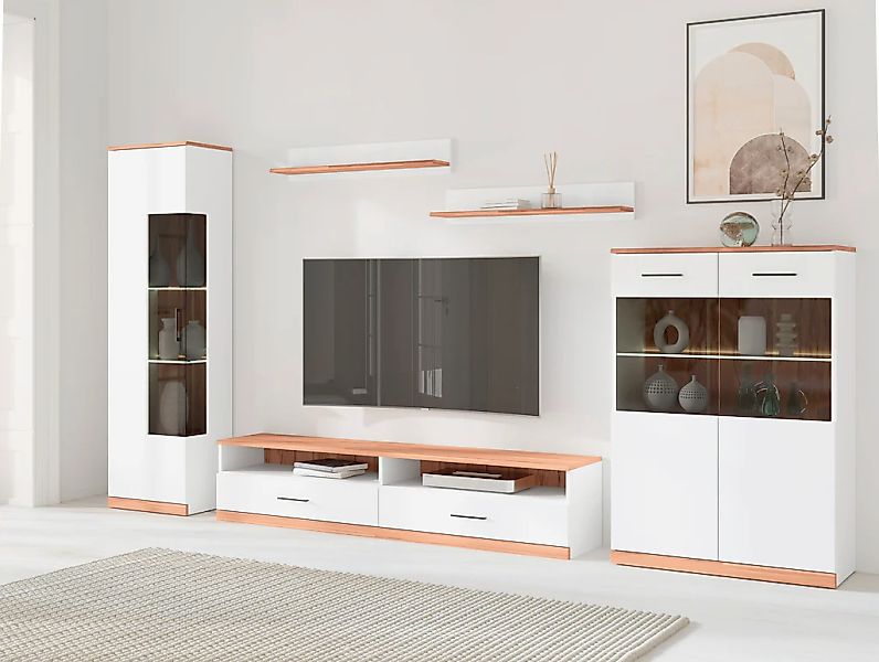 Home affaire Wohnwand "Ribe Wohnwand Set-5 St." 5 Stk. tlg. günstig online kaufen