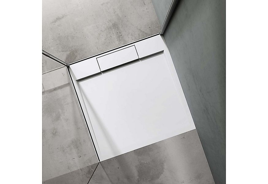 doporro Duschwanne Duschtasse Duschwanne Mineralguss rechteckig DIN-Anschlü günstig online kaufen