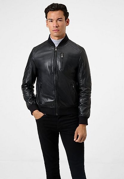 RICANO Lederjacke Samuel Lederjacke im College-Stil mit Stehkragen günstig online kaufen