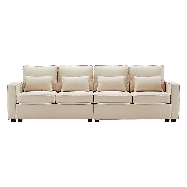 Welikera 4-Sitzer Sofa aus Leinenstoff,Viersitzer-Sofa mit günstig online kaufen