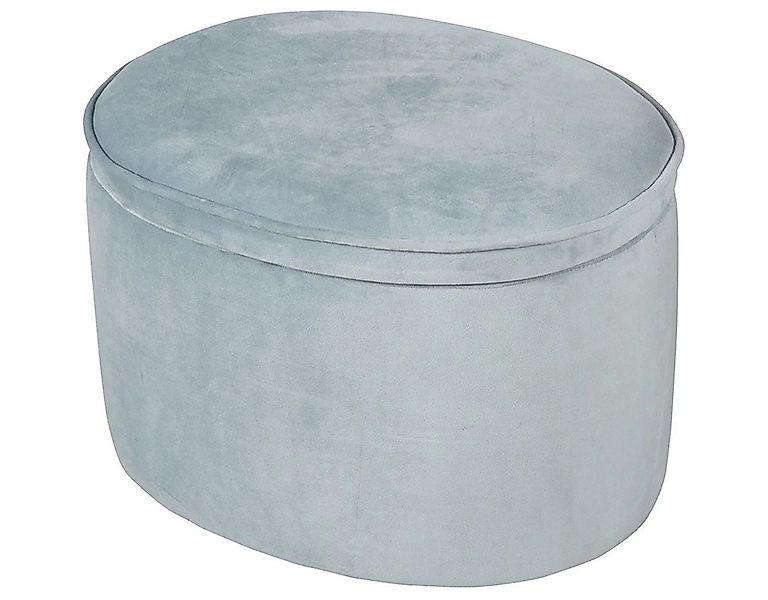 roba® Kinderhocker oval mit Samtstoff türkis, inkl. Aufbewahrungsfunktion günstig online kaufen