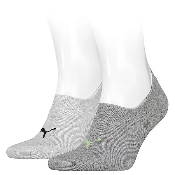 Puma Footie High Cut Socken 2 Paare EU 39-42 Green Flash / Black / Grey Mel günstig online kaufen