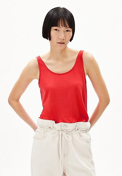 Armedangels Shirttop ASHRAANI SOLID (Regular Fit) Tiefer Rundhalsausschnitt günstig online kaufen