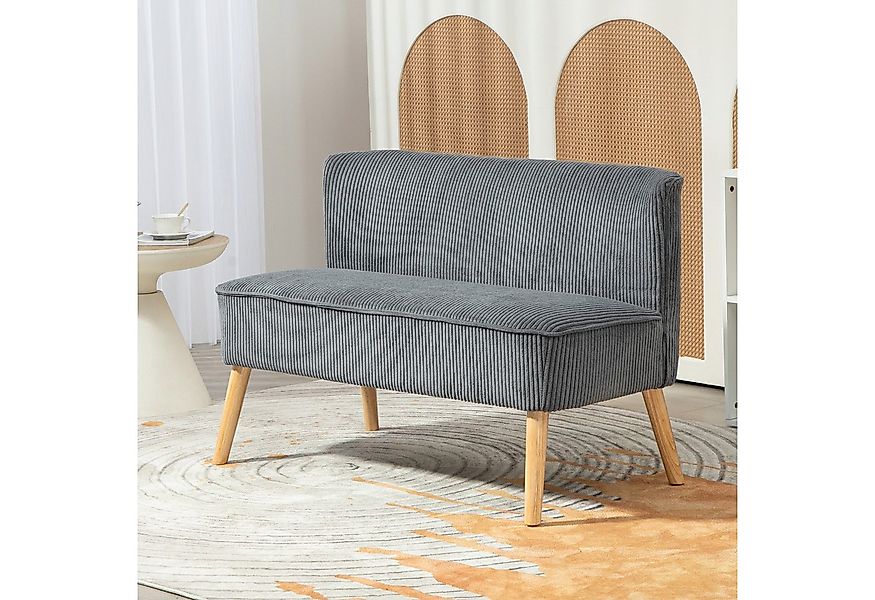 HOMCOM 2-Sitzer 2-Sitzer Stoffsofa Polstersofa Doppelsofa, Doppelsofa 1 Tei günstig online kaufen