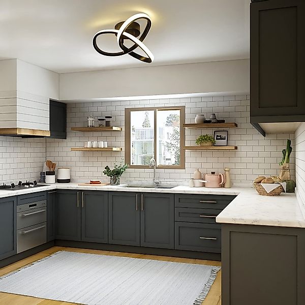 ZMH LED Deckenleuchte Wohnzimmer 3 Blatten günstig online kaufen