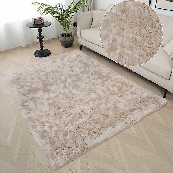 my home Hochflor-Teppich "Kalua, verschiedene Formen" rechteckig 60 mm Höhe günstig online kaufen
