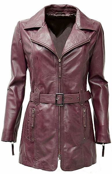Zimmert Leather Ledermantel Lara weiches Lammnappa, Bordo Rot, Cognac, Schw günstig online kaufen