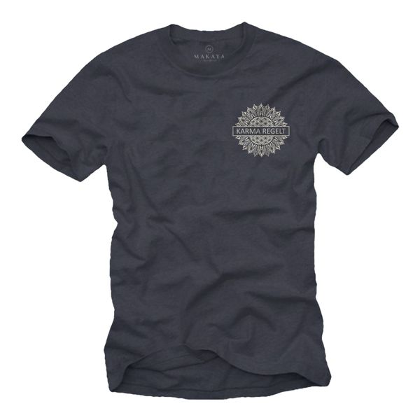MAKAYA T-Shirt mit Rücken Druck Herren günstig online kaufen