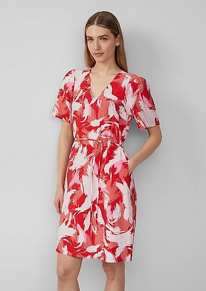 s.Oliver Minikleid Kleid Kurzes Kleid aus Viskosemix mit Puffärmeln günstig online kaufen