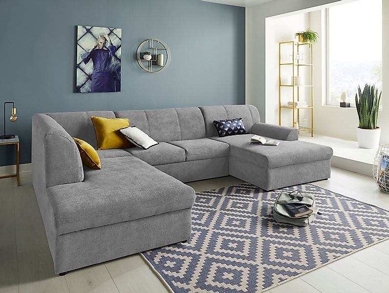 DOMO collection Wohnlandschaft "Topper, elegant und zeitlos, komfortabel, U günstig online kaufen